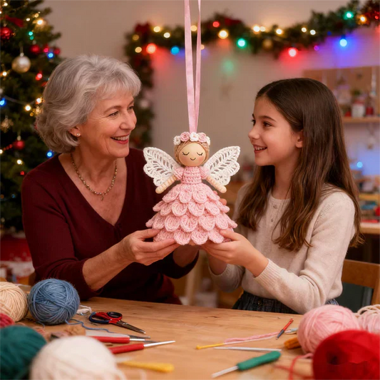 👼 50% RABATT + KAUFE 2 ERHALTE 3! ✨ Häkelset für Engelsfigur - Umfassendes Beginner-Freundliches Kit mit Wolle, Nadeln & Anleitung 🧶✨