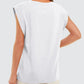 🔥Sommer-Rabatt 🩷 Solid Color Round Neck Cap Sleeve Top