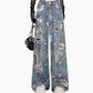 🔥2025 Heißer Verkauf🔥 Damen lockere zerrissene Jeans mit weitem Bein