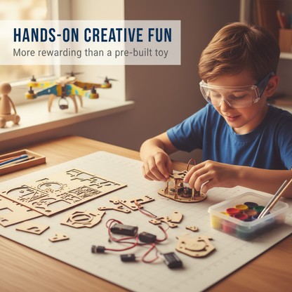 ✈️ 50% RABATT! DIY-Holz-Drohnen-Bausatz für Kinder – Höhenstabilisierung, stabile Fernsteuerung & erhöhte Sicherheit! 🎁🚁