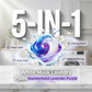 🌸🧺 5-in-1 Waschmittelkapseln mit weißem Moschus – entfernt Flecken & schont Fasern ✨💧 80 Stück, langanhaltend frisch, ideal für Haushalt & Reise.