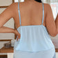 🥳HEISSER VERKAUF 2026🥳💞ÜBER 50.000 VERKAUFT!👗🌸 60 % RABATT! Pyjama-Set aus Top und Shorts mit Spitzenbesatz – Weicher, satinartiger Stoff, verstellbare Träger und V-Ausschnitt.