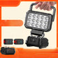 🌞Frühlingserwachen: 50% Rabatt!💡180° drehbare LED-Arbeitsleuchte – Mit Dual-USB-Powerbank-Funktion – Robust & kabellos – Universelle Akku-Kompatibilität – Für Garage, Bau & Camping