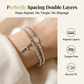 🌷💝Doppellagiges Rosenkranz-Armband mit Kreuz – Elegantes 2-in-1 Wickeldesign, hochglanzpolierte Perlen, bequemer Tragekomfort & spirituelle Eleganz für den Alltag🎁💐