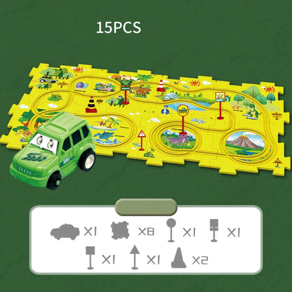 Kinderen Educatieve Puzzel Spoor Auto Speelset